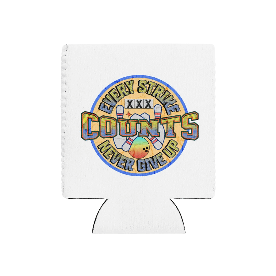 Every Strike Counts Bowling Vintage Can Cooler product image (1)