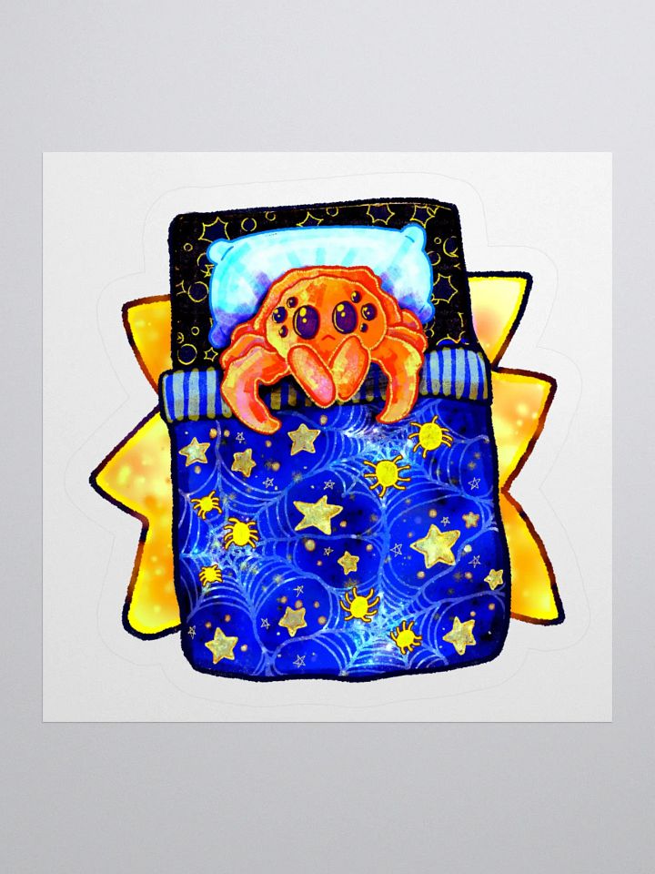 Sleepy Spider Sticker product image (1)
