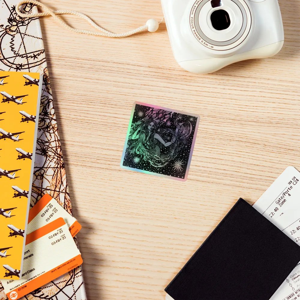 Aquarius Zodiac, Holographic Sticker Sheet product image (5)