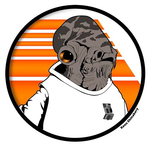 Years ago.... I created this vector graphic of Gial Ackbar.
Happy #StarWarsDay!

