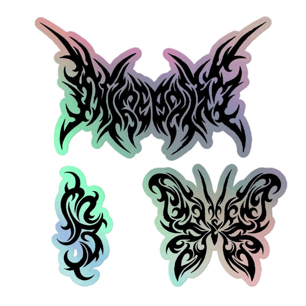 66six year affiliate anniversary holo sticker sheet product image (1)