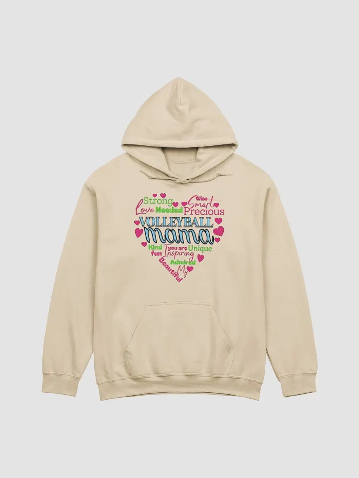 Heart Volleyball Mama Words Hoodie product image (19)