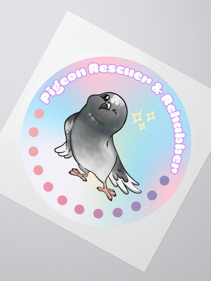 Kawaii Pigeon Rescuer & Rehabber Kiss-Cut Sticker product image (3)