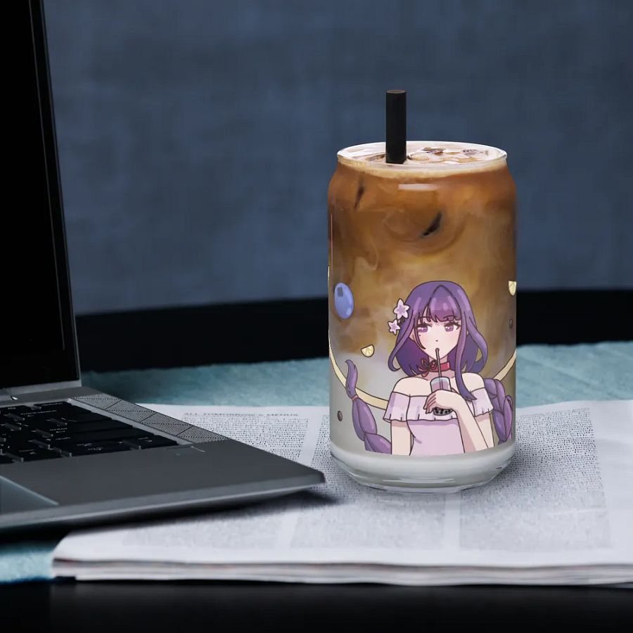 Raiden Shogun - Can-Shaped Glass (or with lid and straw) product image (33)