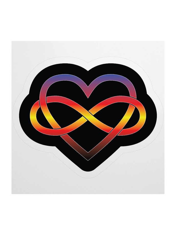 Polyamory Pride Gradient Polyamory Infinity Heart Sticker product image (1)