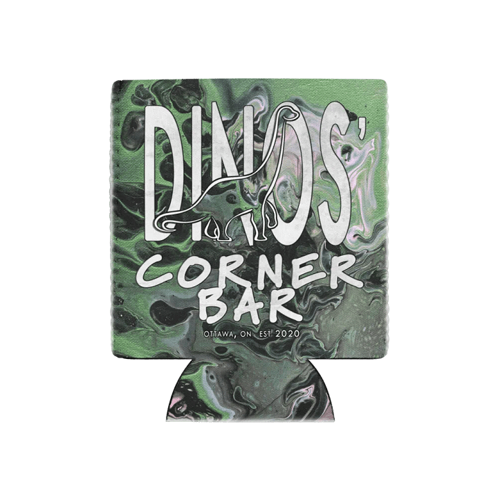 Dinos' Corner Bar Metallic Green Fluid Acrylic Coozie product image (1)