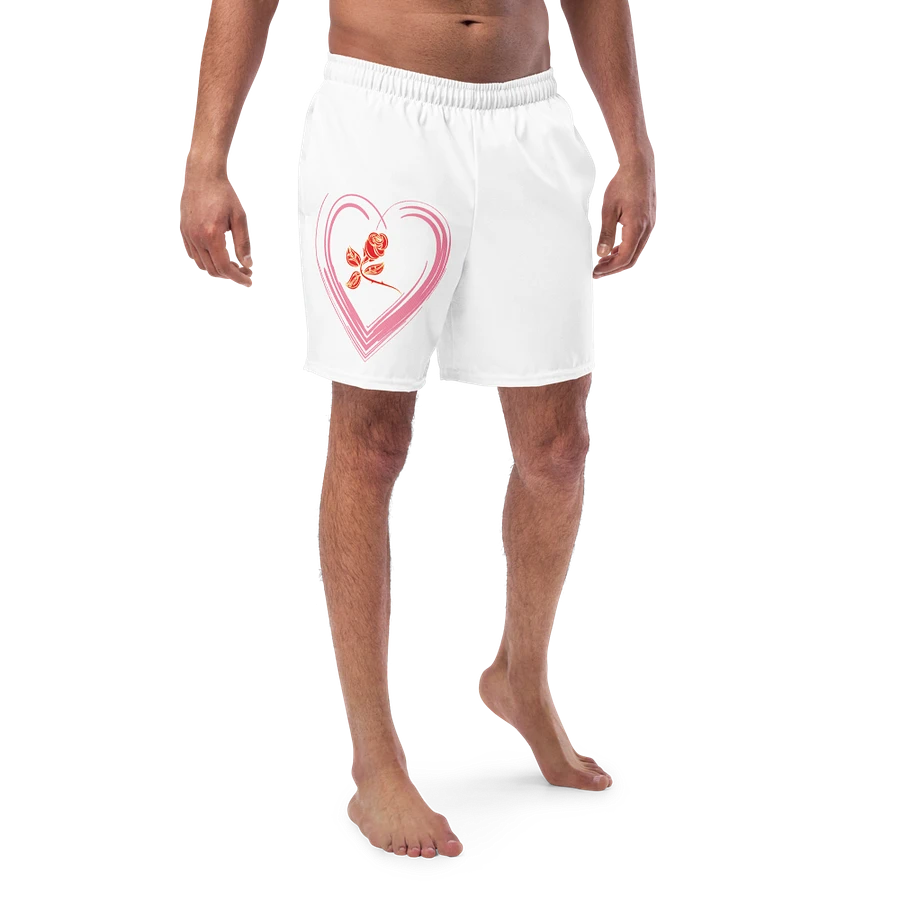 Golden Rose Heart All-Over Swim Trunks product image (1)