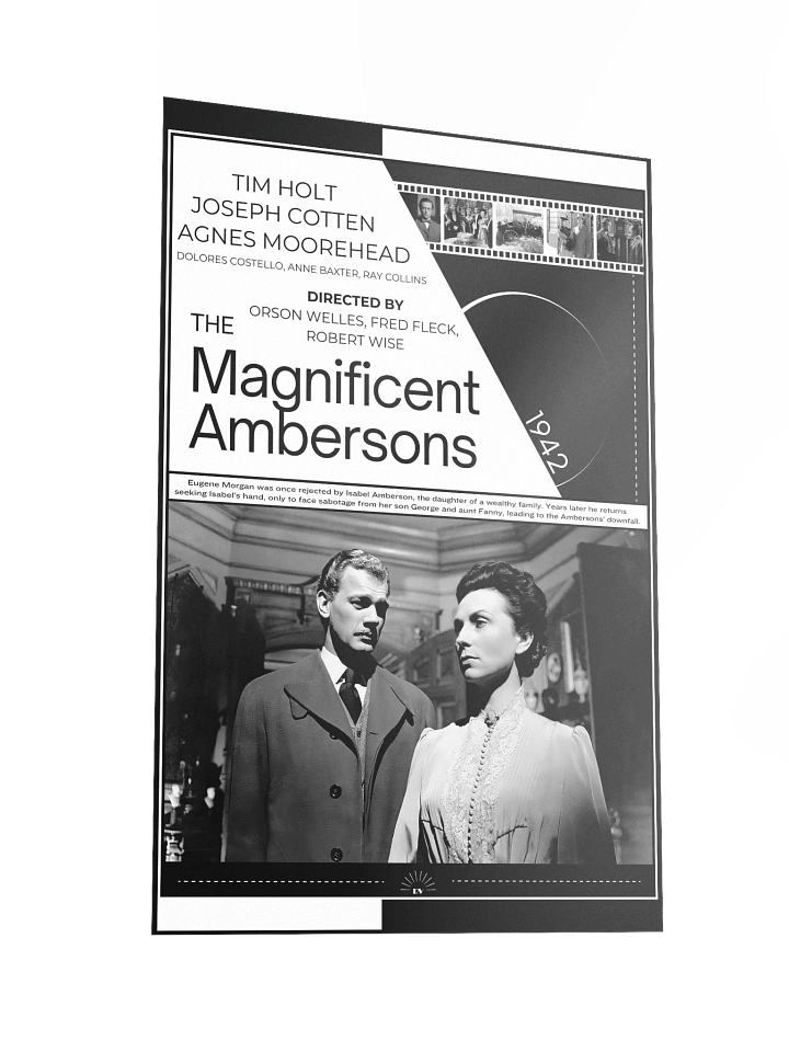 The Magnificent Ambersons with Joseph Cotten, Tim Holt and Agnes Moorehead 1942 | Movie Poster | 12x18 Wall Art product image (2)