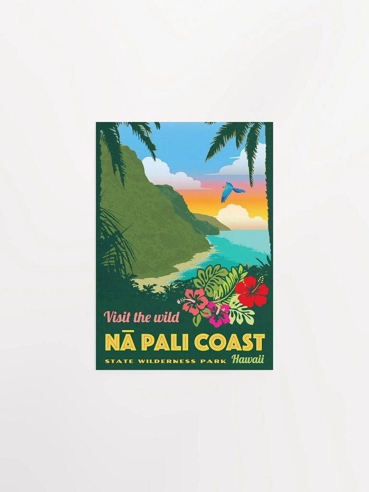 Vintage-Style Na Pali Coast Travel Poster product image (1)