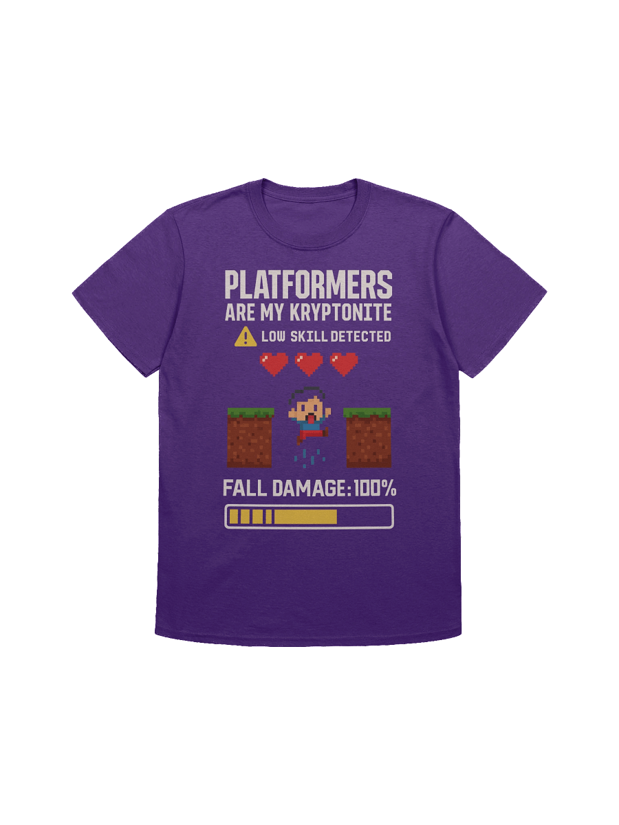 Platformers Are My Kryptonite – Funny Retro Gamer T-Shirt product image (1)