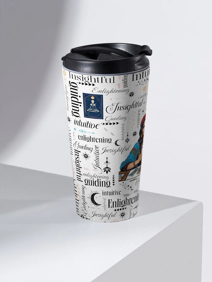 15 oz Tarot Card Reader Affirmation Word Art Travel Mug product image (2)