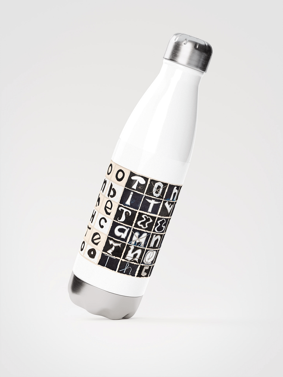 The Tooth Can Bite Stainless Steel Water Bottle (white) product image (2)