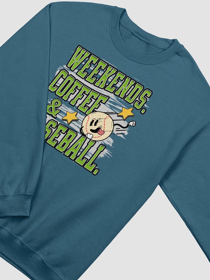 Weekends Coffee And Baseball Vibes Crewneck Sweatshirt product image (12)