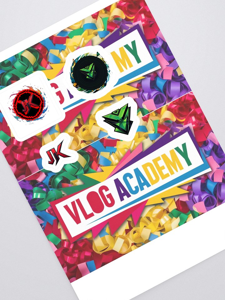 Joshua and Vincent Kiss Cut Sticker Sheet with Custom Background product image (1)