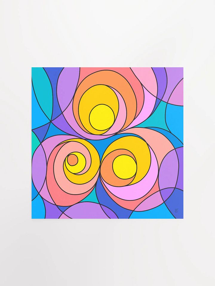 Vibrant Spiral Symphony Poster - Abstract Square No. 1 product image (1)