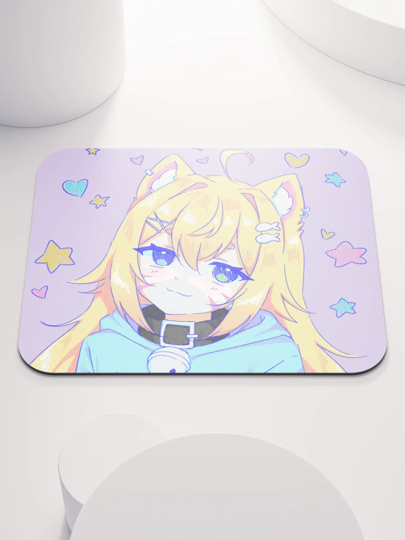 Kitten Crayon Art Mousepad product image (1)