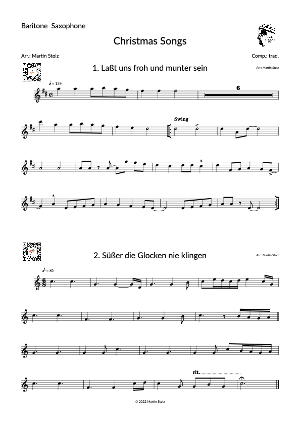 11 Christmas Carols - Saxophone Quartet product image (5)
