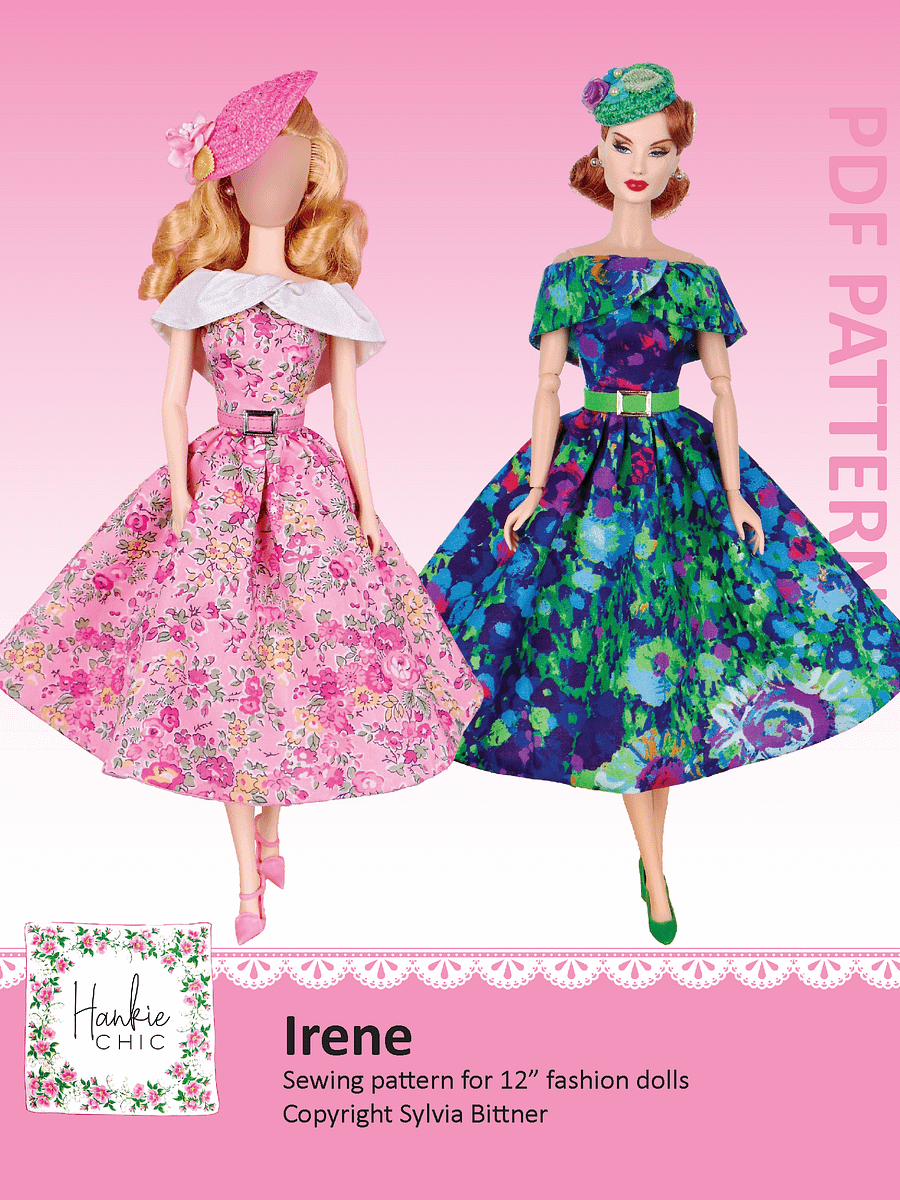 Irene sewing pattern for 12" fashion dolls product image (1)