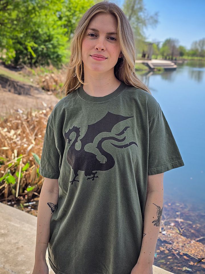 The Dusty Dragon Tee (Green Version) product image (2)