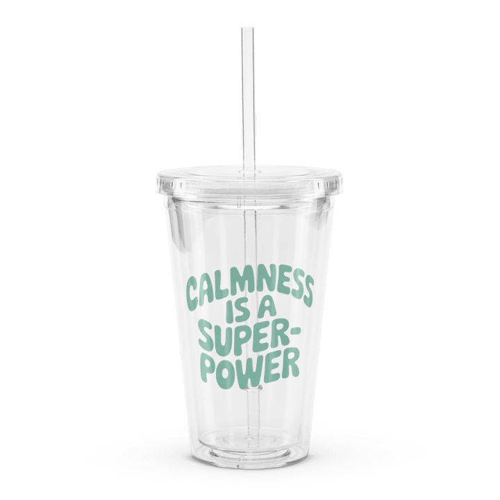 Calmness Is a Superpower Plastic Tumbler product image (1)