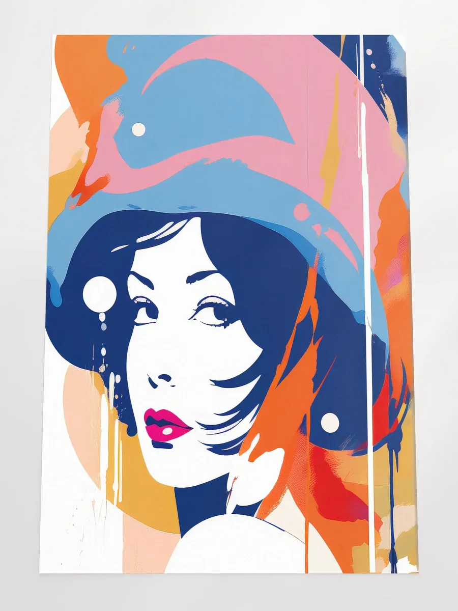 Abstract Woman v7 - Vintage Style Poster - Girly - Large 24x36 Inches product image (4)