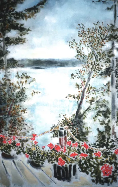Camano Cabin View Print product image (1)