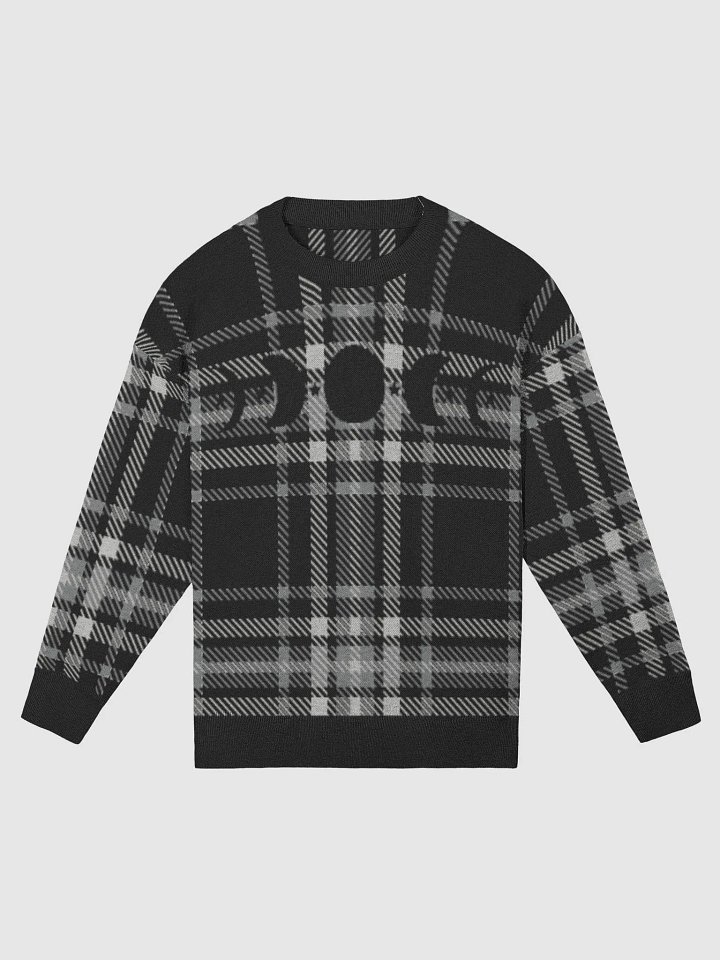 Phasing Through the Moon Plaid Comfort Crewneck Sweater product image (3)