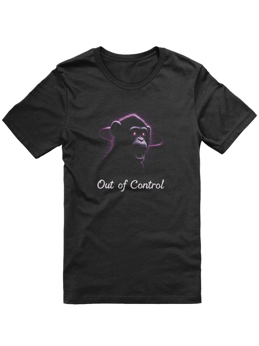 Out of Control Monkey Design T-Shirt, Retro Style Funny Printed Unisex T-shirt product image (1)