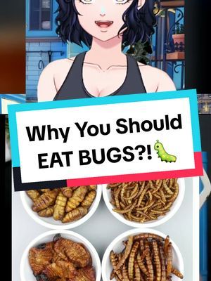 Ever wondered how many bugs you'd have to eat in a day to get your protein requirement?  WONDER NO LONGER!! #funfact #creatorsearchinsights #protein #vtuber #envtuber #twitchstreamer 