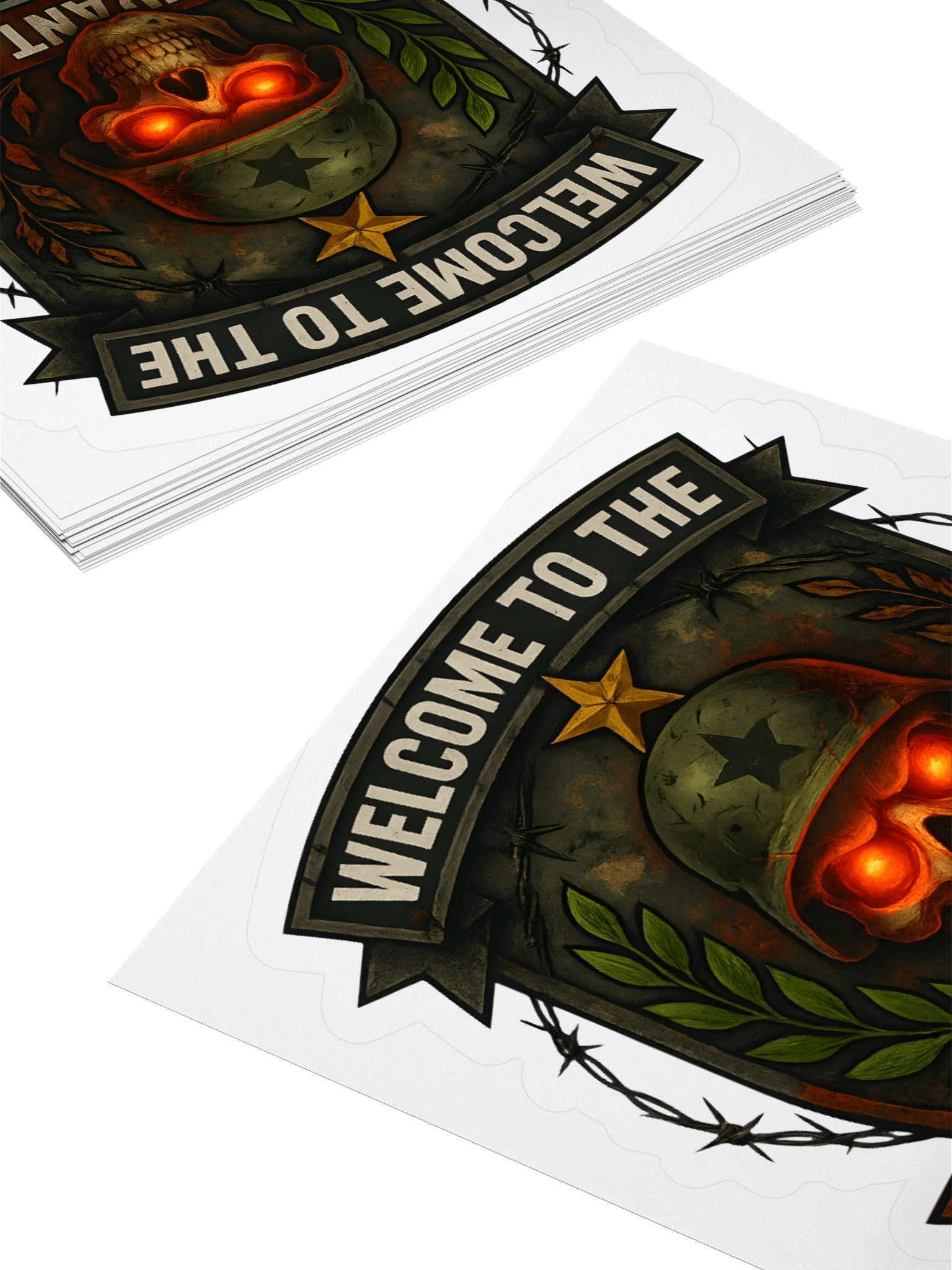 Defiant Skull Emblem Kiss Cut Stickers product image (14)