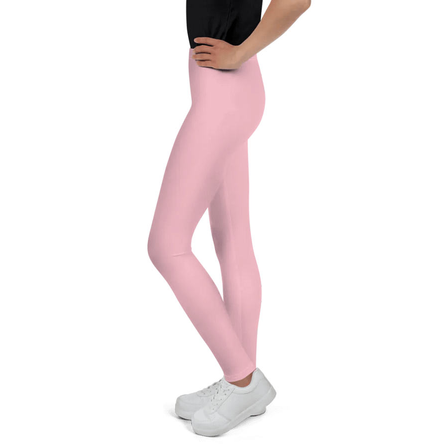 Youth Plain Color Pink Leggings Tights product image (3)