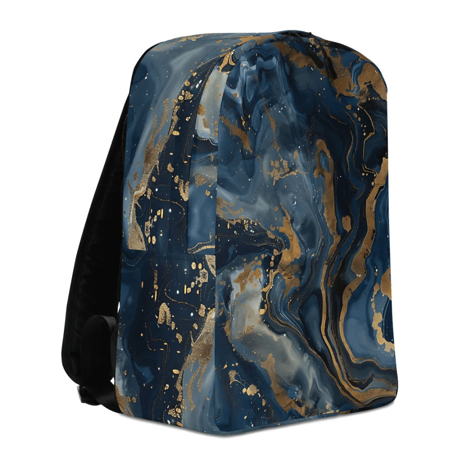 Marbled Blue & Gold All-Over Backpack product image (8)