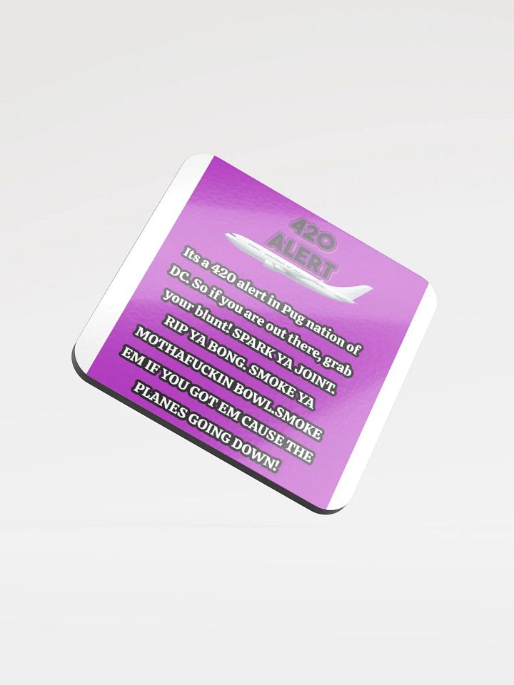 420 Alert Cork Coaster product image (1)