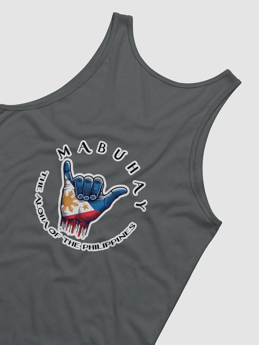 MABUHAY THE ALOHA OF THE PHILIPPINES MEN'S TANK TOP - SHAKA HANG LOOSE VIBES, SMALL FRONT LOGO, LARGE BACK LOGO product image (42)