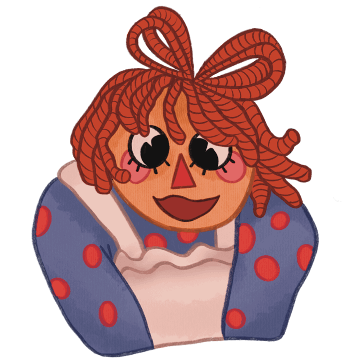 Raggedy Ann Sticker product image (1)