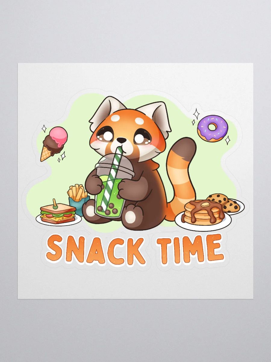 Snack Time Panda Kiss Cut Sticker product image (1)
