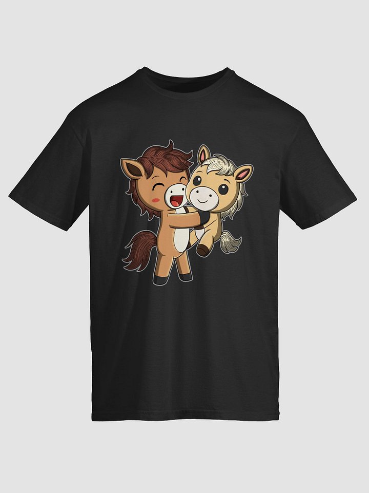 Friend-Shaped Horses T-Shirt | Cute Plush Horse Friendship Tee product image (3)