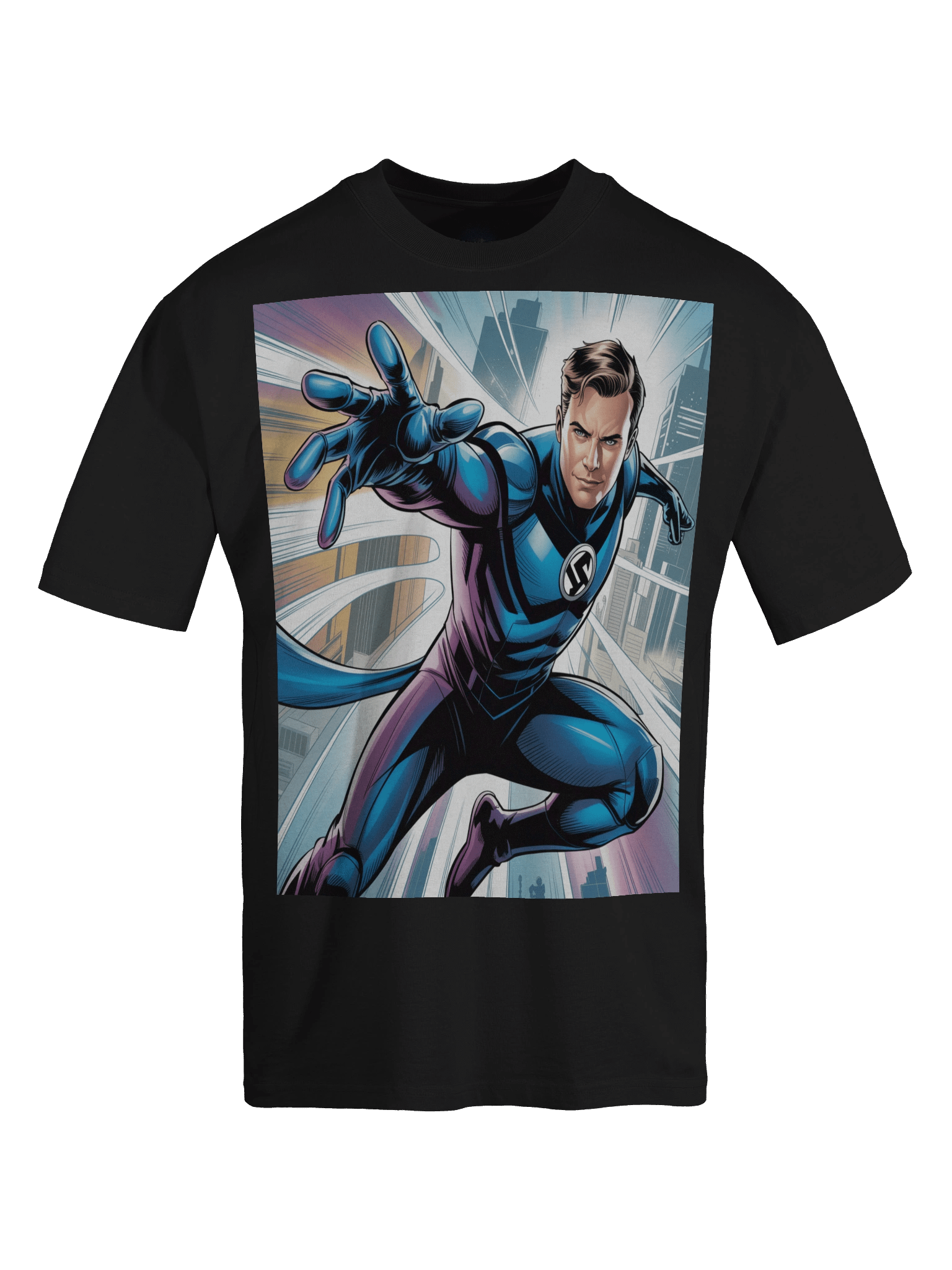 Mister Fantastic Metropolis Stretch Oversized Faded T-Shirt – Elastic Urban Eclipse product image (1)