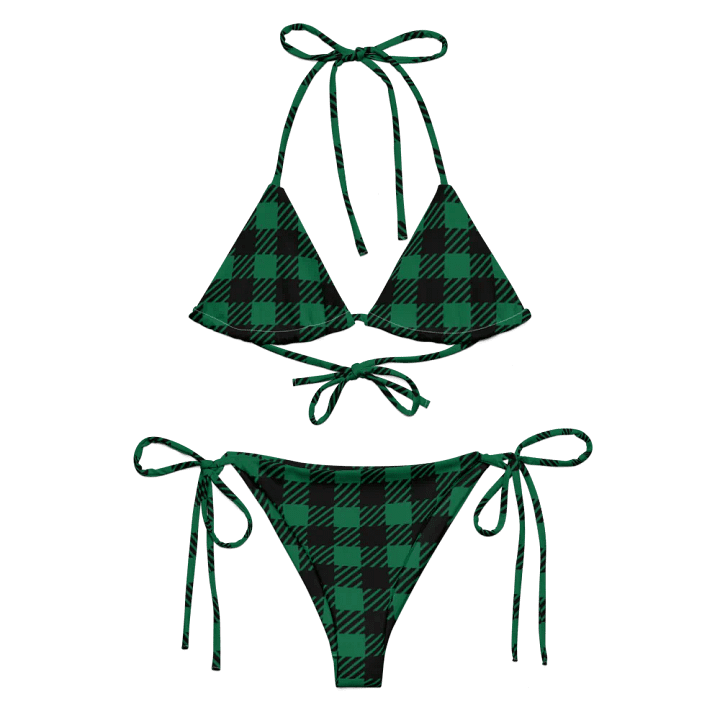 Eco-Chic Plaid Paradise Bikini Set product image (2)