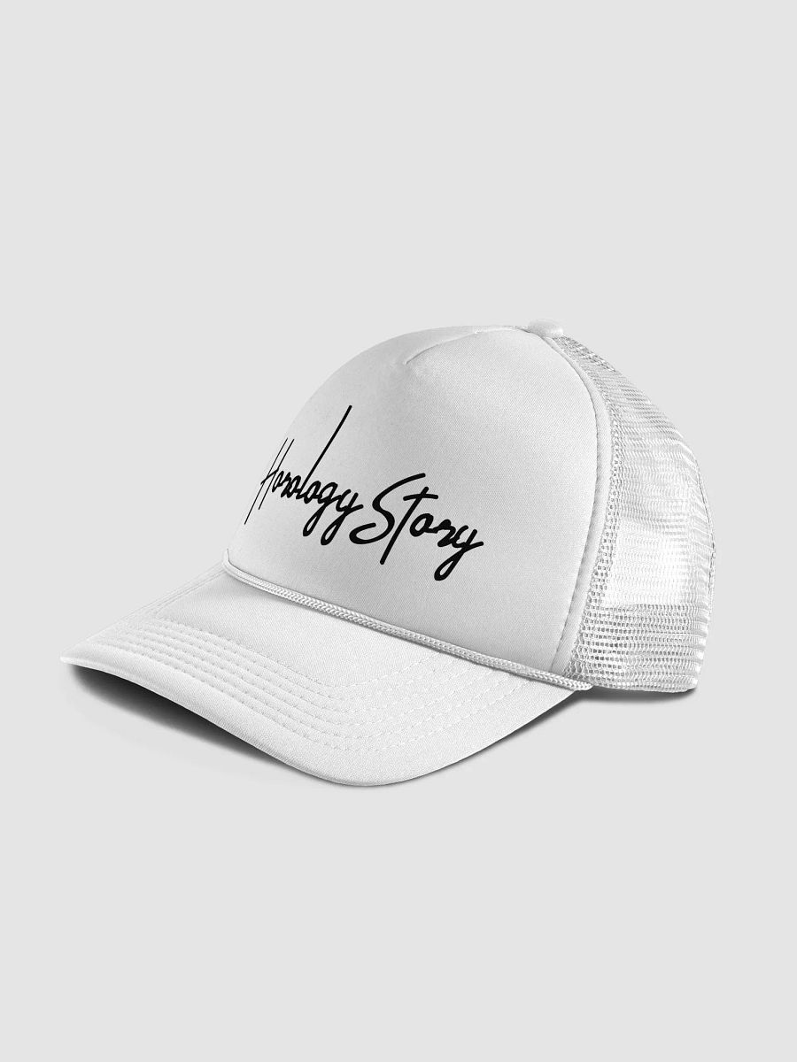 Horology Story White Foam Trucker Hat product image (4)