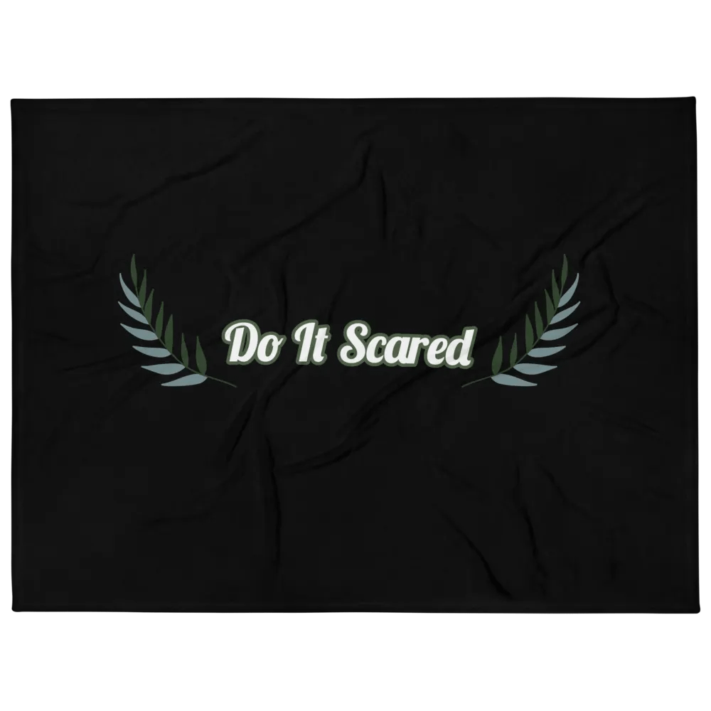 Do It Scared Throw Blanket product image (1)