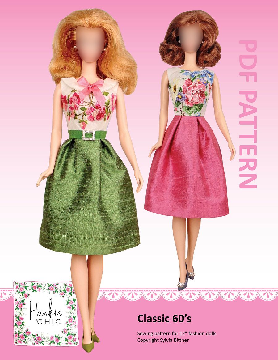 Classic 60's sewing pattern for 12" fashion dolls product image (1)