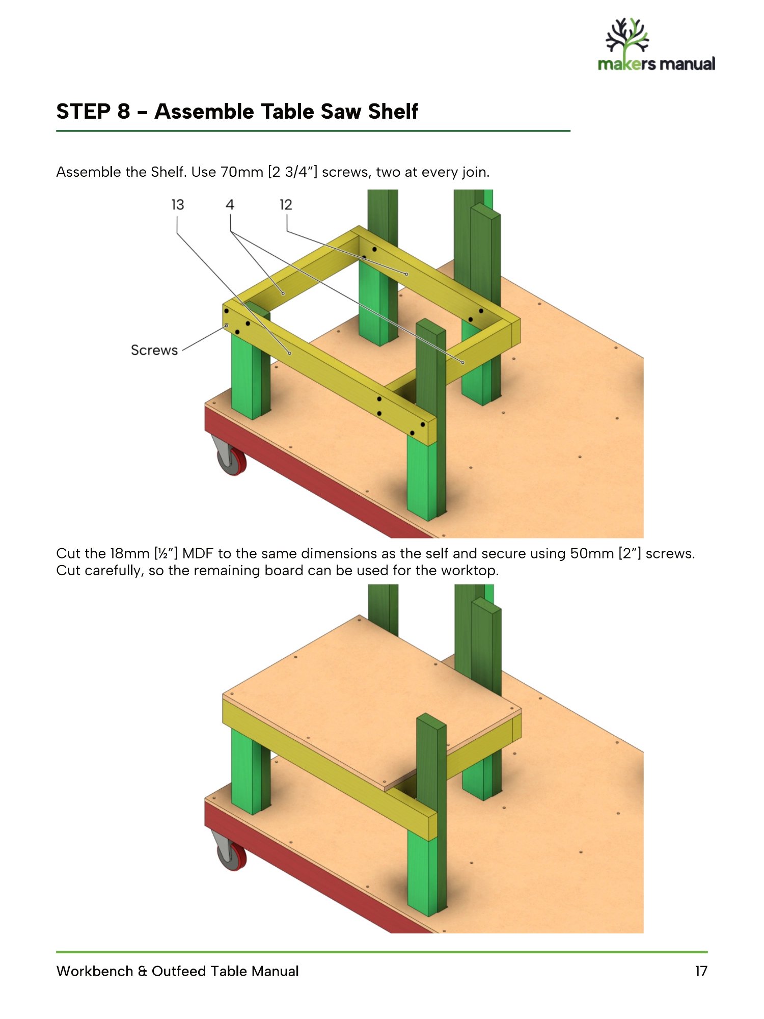 Workbench and Outfeed Table | Digital Plans product image (7)