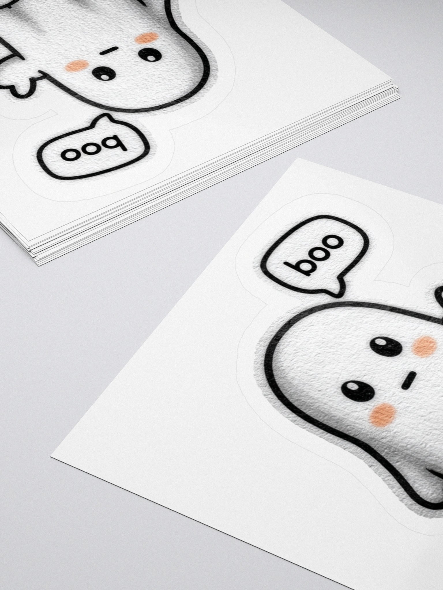 Friendly Ghost Boo Kiss Cut Stickers product image (8)