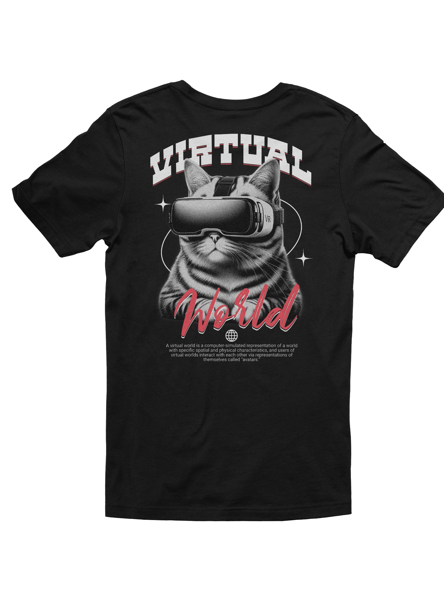 Stylish Virtual World Cat T-Shirt for Casual Wear product image (2)