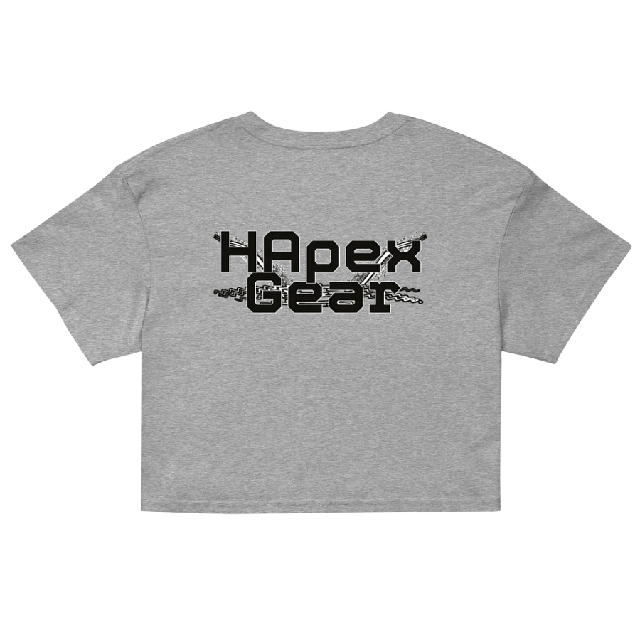 Women's Premium Crop Top - Embroidered - Black HApex Gear White Logo product image (5)
