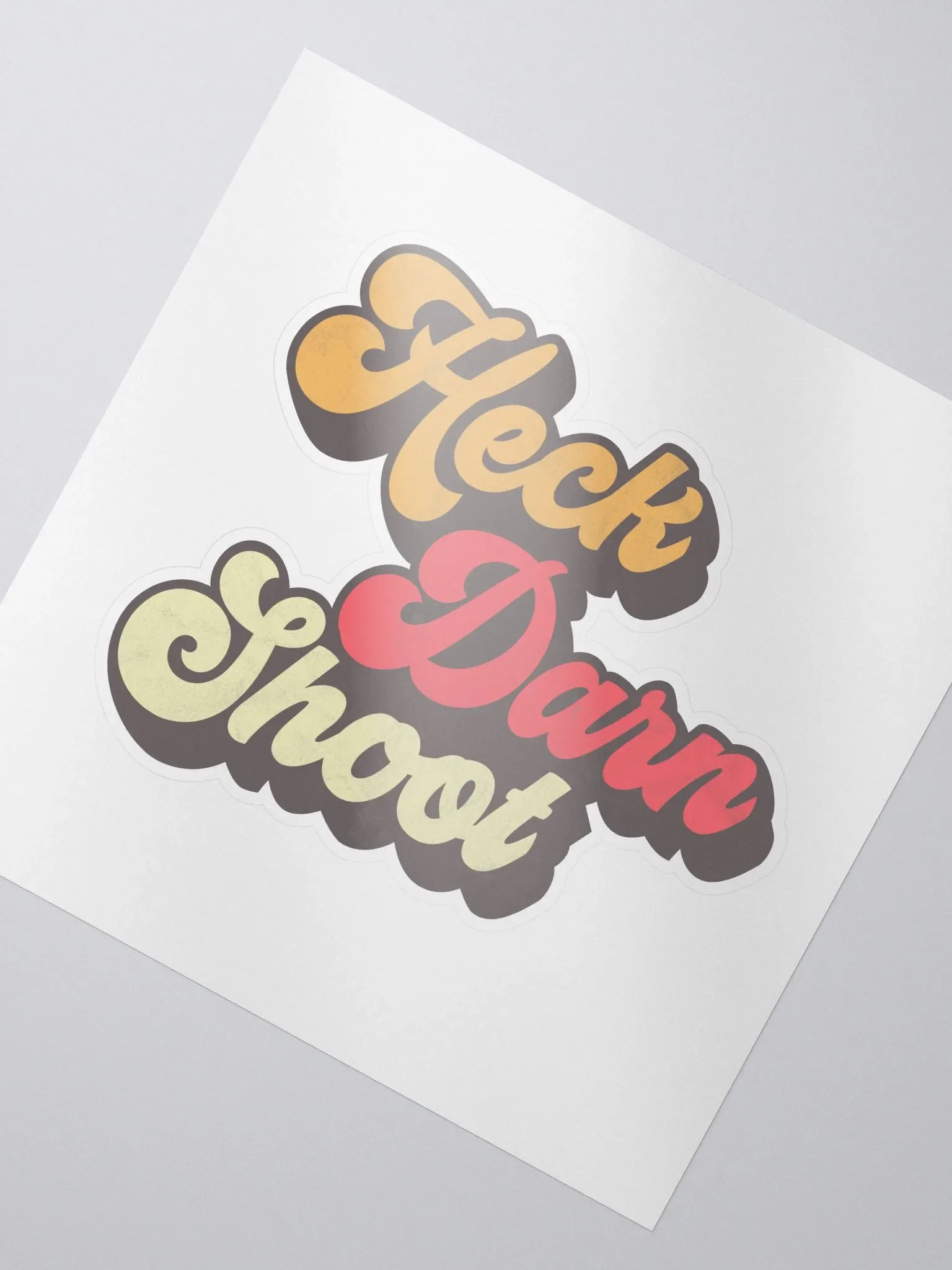 Heck Darn Shoot - Family Friendly Sticker product image (2)