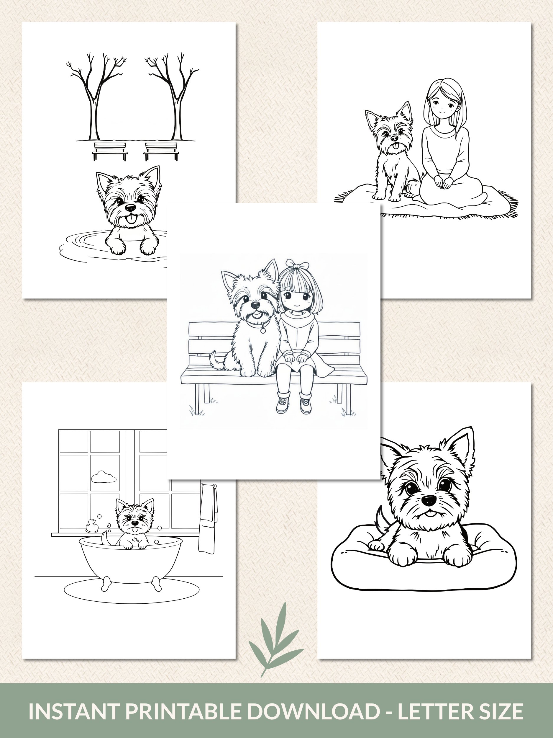 Printable Cute Yorkie Dog Coloring Pages – 34 Fun & Easy Designs product image (8)