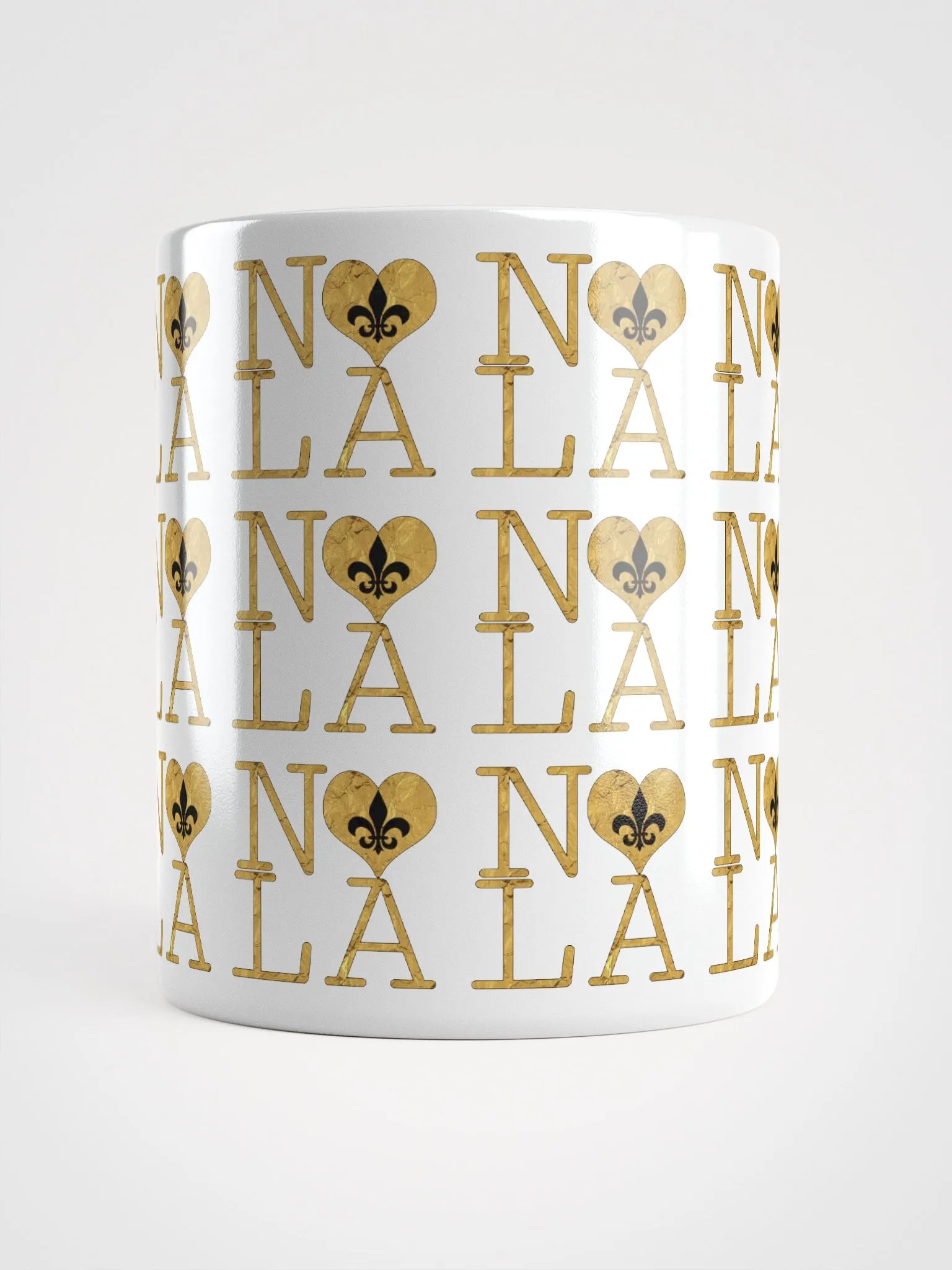 I LOVE NOLA **LEGACY MUG** (FULL GOLD WRAP OUTLINE + FULL INFINITY) product image (15)