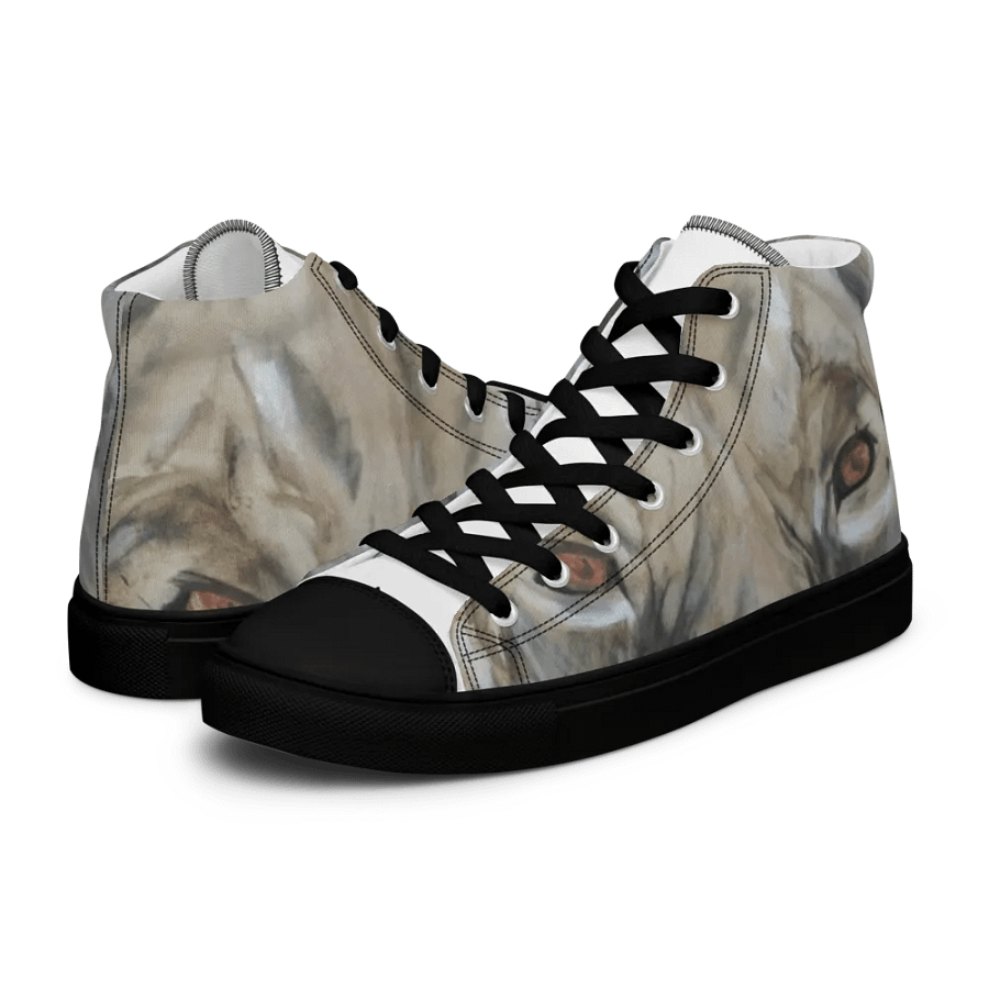 Women's Lion print canvas sneakers black toe cap product image (8)